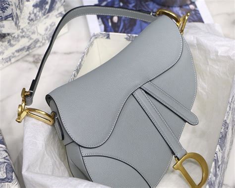 christian dior saddle bag grey